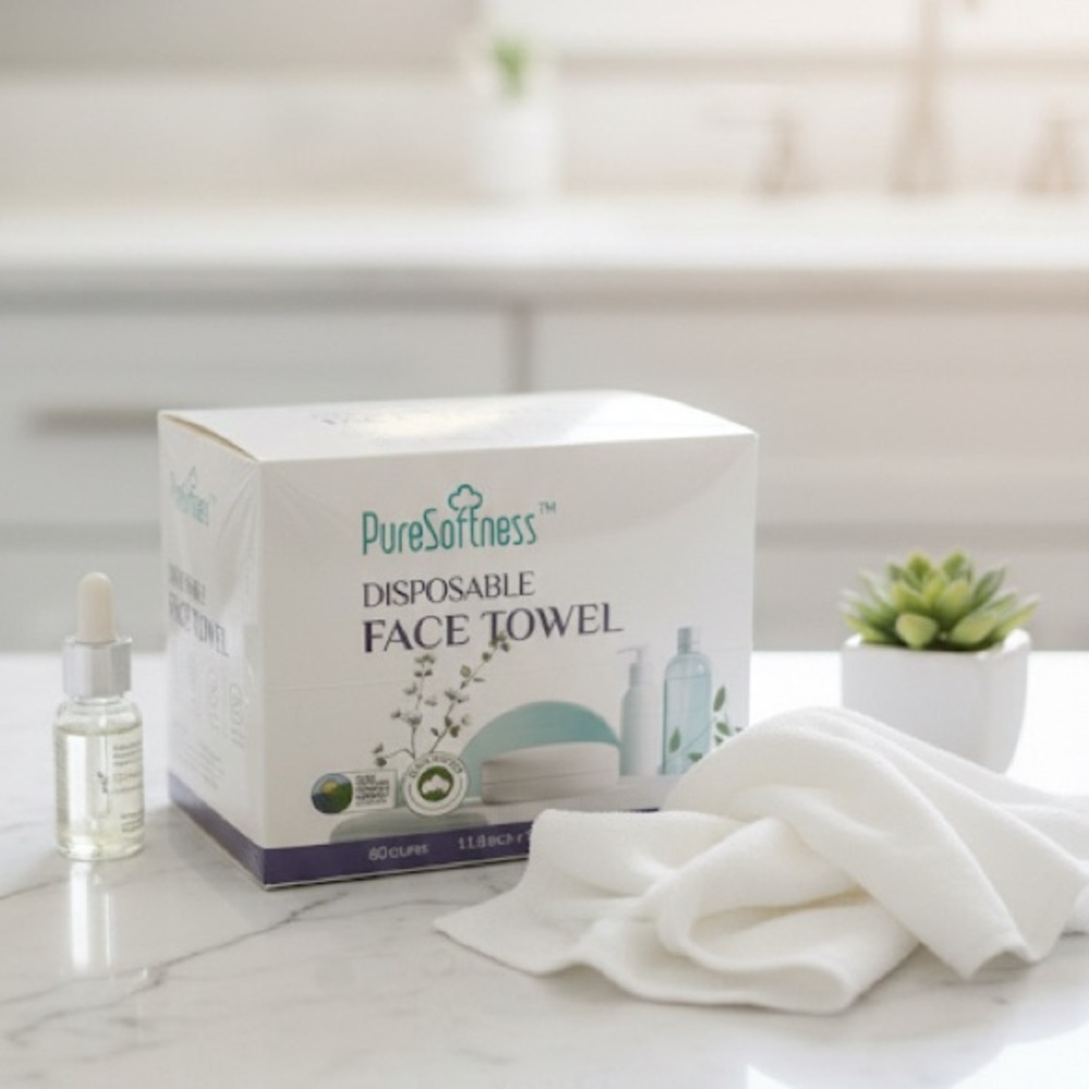 Disposable Face Towel - White
